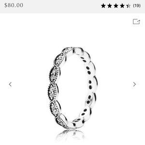 Pandora new sparkling leaves ring.